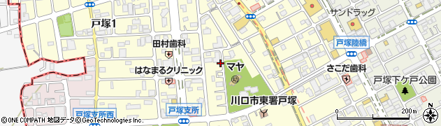 埼玉県川口市戸塚2丁目周辺の地図