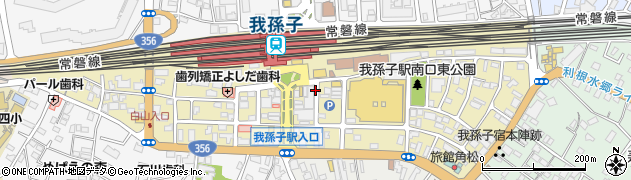 千葉県我孫子市本町周辺の地図