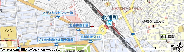 マツモトキヨシ北浦和駅西口店周辺の地図