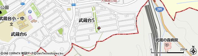 埼玉県日高市武蔵台5丁目周辺の地図