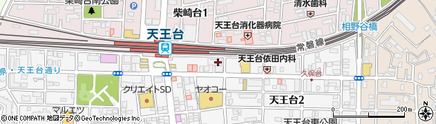 タイムズ天王台駅南口駐車場周辺の地図