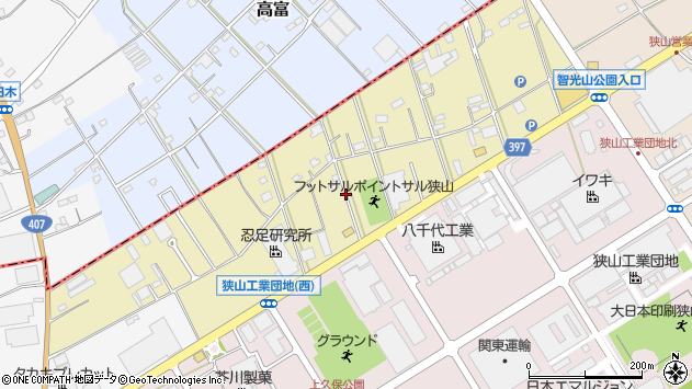 〒350-1322 埼玉県狭山市下広瀬の地図