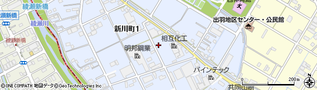 埼玉県越谷市新川町周辺の地図