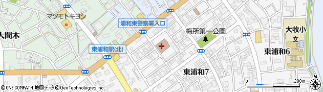 浦和東警察署周辺の地図