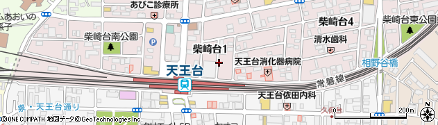我孫子市　天王台駅北口第１自転車駐車場周辺の地図