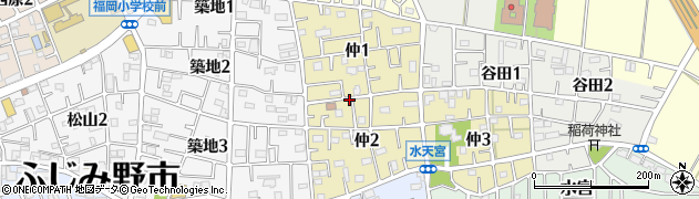埼玉県ふじみ野市仲周辺の地図
