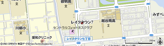 埼玉県越谷市レイクタウン7丁目周辺の地図