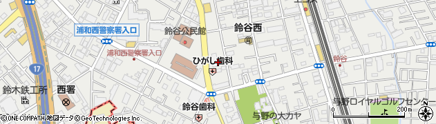 埼玉県さいたま市中央区鈴谷7丁目4周辺の地図