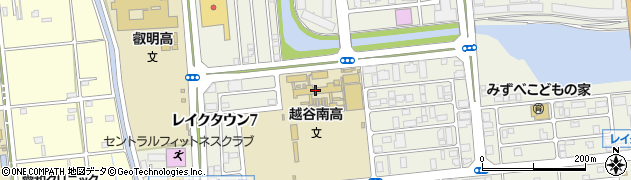 埼玉県立越谷南高等学校周辺の地図