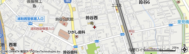 埼玉県さいたま市中央区鈴谷7丁目周辺の地図