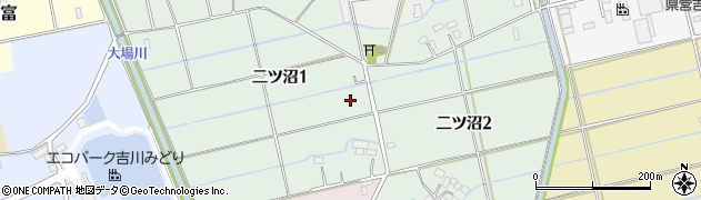 埼玉県吉川市二ツ沼周辺の地図