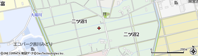 埼玉県吉川市二ツ沼周辺の地図