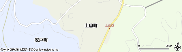 福井県越前市土山町周辺の地図