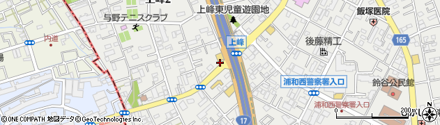 埼玉県さいたま市中央区上峰周辺の地図