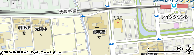 叡明高等学校周辺の地図