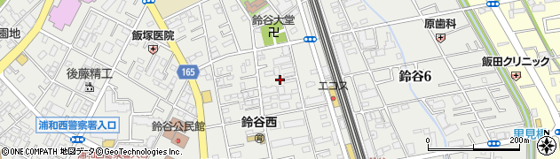 埼玉県さいたま市中央区鈴谷7丁目10周辺の地図