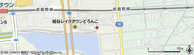 埼玉県越谷市レイクタウン5丁目周辺の地図