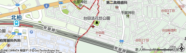 台田法花坊公園周辺の地図
