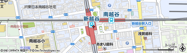 旭屋書店新越谷店周辺の地図