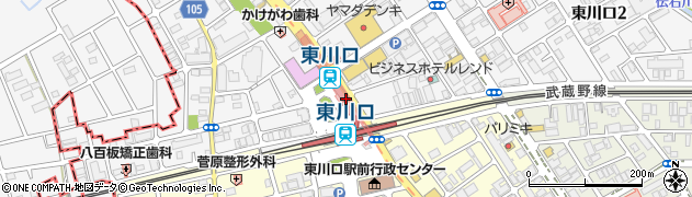 デイリーヤマザキ東川口駅店周辺の地図
