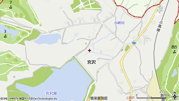 〒357-0001 埼玉県飯能市宮沢の地図