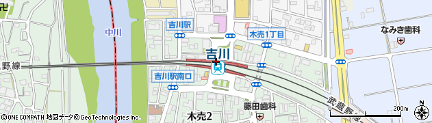 吉川駅周辺の地図