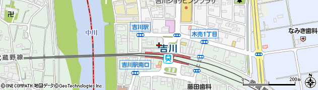 松屋 吉川店周辺の地図