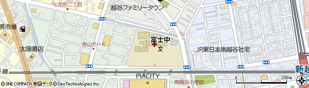 越谷市立富士中学校周辺の地図