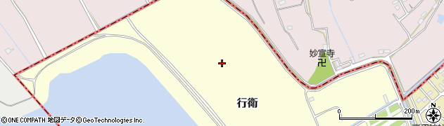 埼玉県川口市行衛周辺の地図