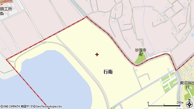 〒333-0814 埼玉県川口市行衛の地図