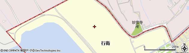 埼玉県川口市行衛周辺の地図