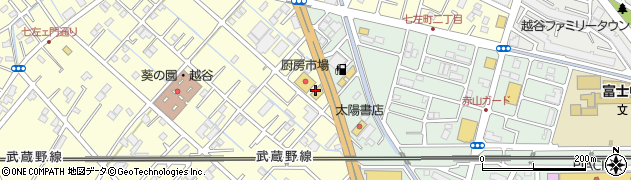 快活CLUB4号越谷店周辺の地図
