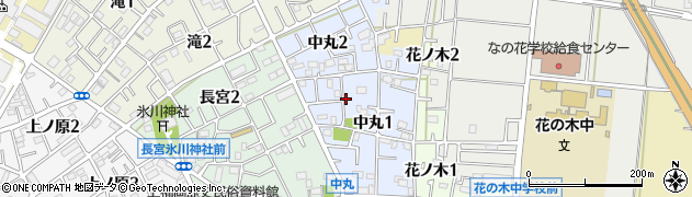 埼玉県ふじみ野市中丸周辺の地図