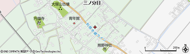 千葉県香取市三ノ分目224周辺の地図