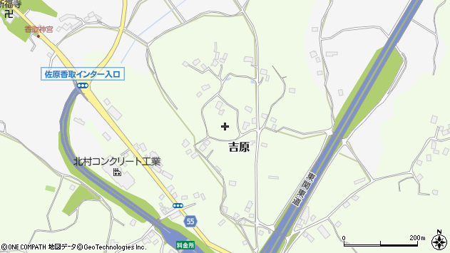 〒287-0015 千葉県香取市吉原の地図