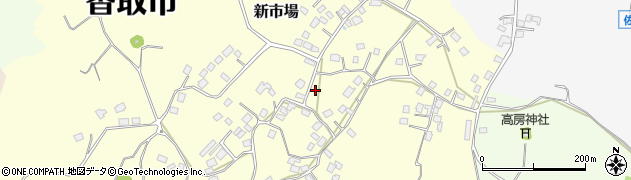 千葉県香取市新市場周辺の地図