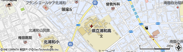 埼玉県立浦和高等学校周辺の地図