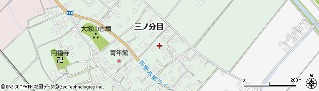千葉県香取市三ノ分目115周辺の地図