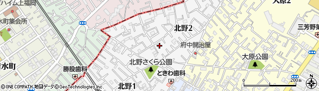 埼玉県ふじみ野市北野周辺の地図