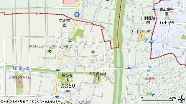〒338-0813 埼玉県さいたま市桜区在家の地図