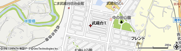 埼玉県日高市武蔵台1丁目周辺の地図