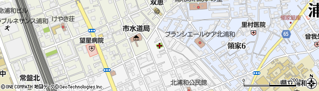 北浦和東部児童遊園周辺の地図