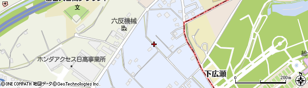 埼玉県日高市高富周辺の地図