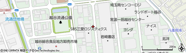 埼玉県越谷市流通団地周辺の地図