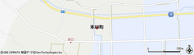 福井県越前市米口町周辺の地図