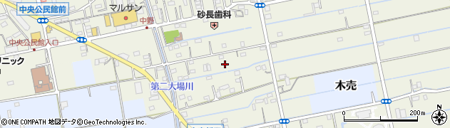 埼玉県吉川市木売新田周辺の地図