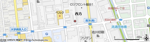 埼玉県越谷市西方周辺の地図