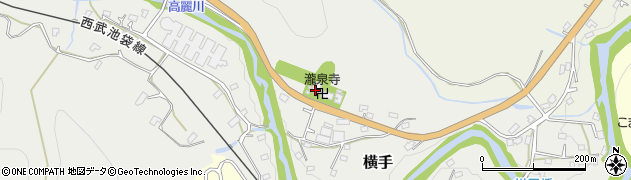 瀧泉寺周辺の地図