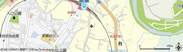 埼玉県日高市台288周辺の地図