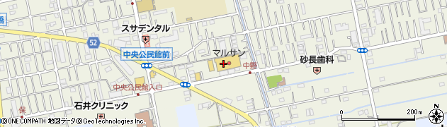 マルサン　吉川店周辺の地図